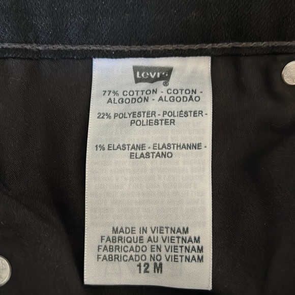 Levi’s size 12 black w/gray stitching - Picture 3 of 3